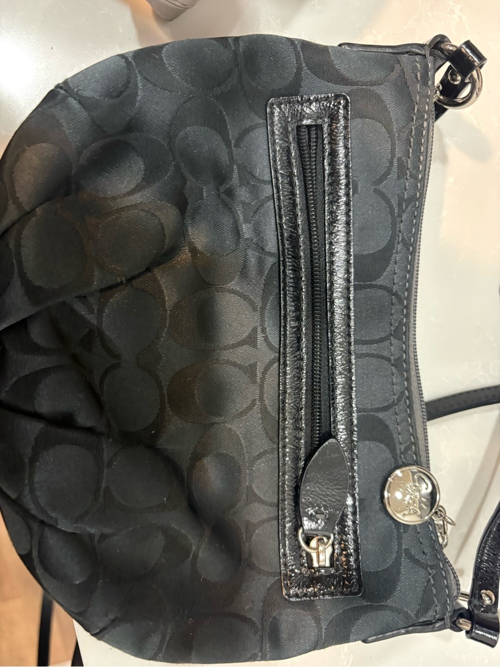 Coach Black Signature Jacquard Crossbody Bag